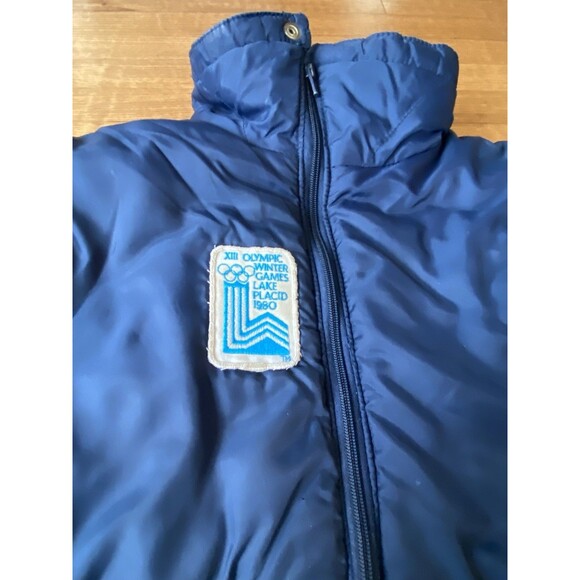 Official vintage 1980 Lake Placid Winter Olympic 80s bomber Jacket Size Large L - Picture 3 of 16